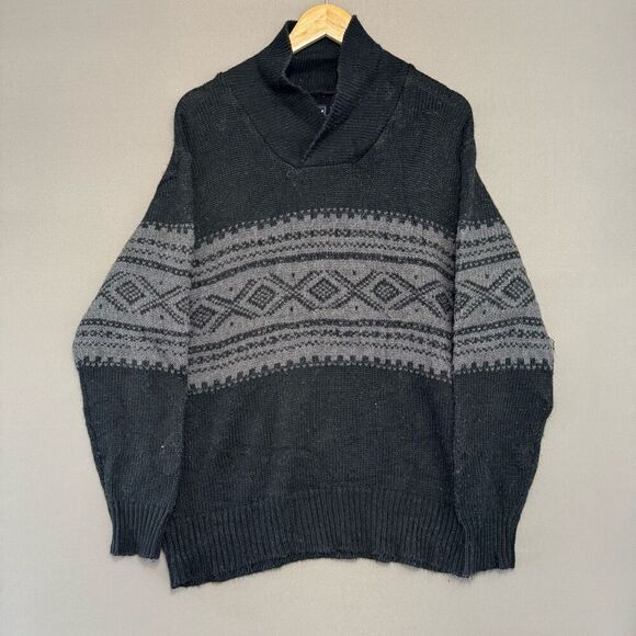Daniel Hechter Men’s High Neck Sweater Front Stripe 2000s Style Size XL - Picture 1 of 9